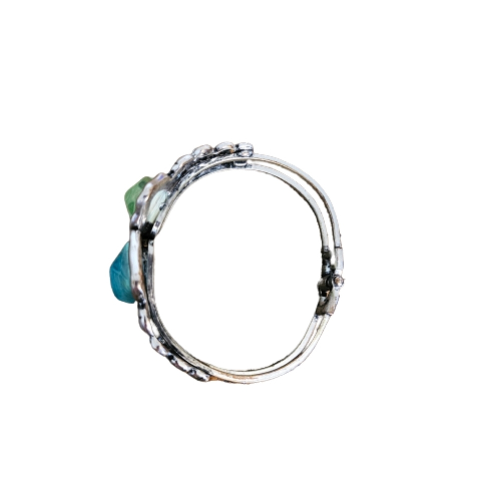 Green/Turquoise Hinge Bracelet - Picture 5 of 6